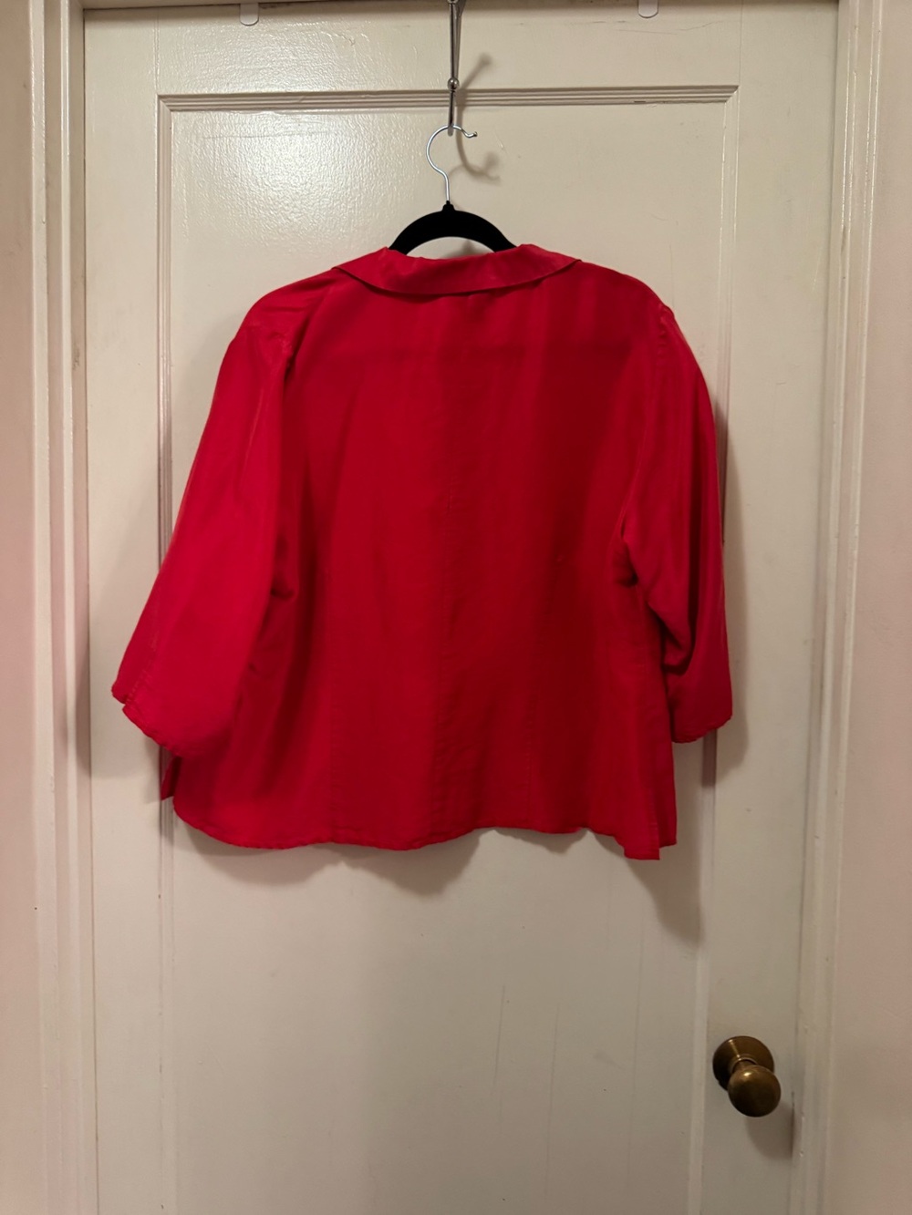 Venezia Bright Red Button-Front Blouse